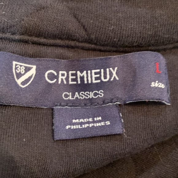 Daniel Cremieux Quilted Black Sweatshirt Size Large - Picture 3 of 5